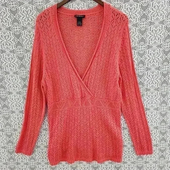 Lane Bryant wrap v knit sweater women's 18/20 - Picture 1 of 5